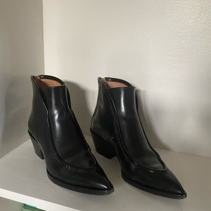 Jil Sander Black Leather Boots 40
